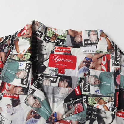 23SS 表紙フォト柄 オープンカラー レーヨン 半袖シャツ(Magazine S/S Shirt)