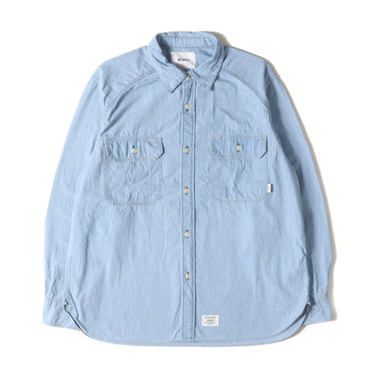 24AW ブランドロゴ シャンブレー ワークシャツ(CB / LS / COTTON. CHAMBRAY)