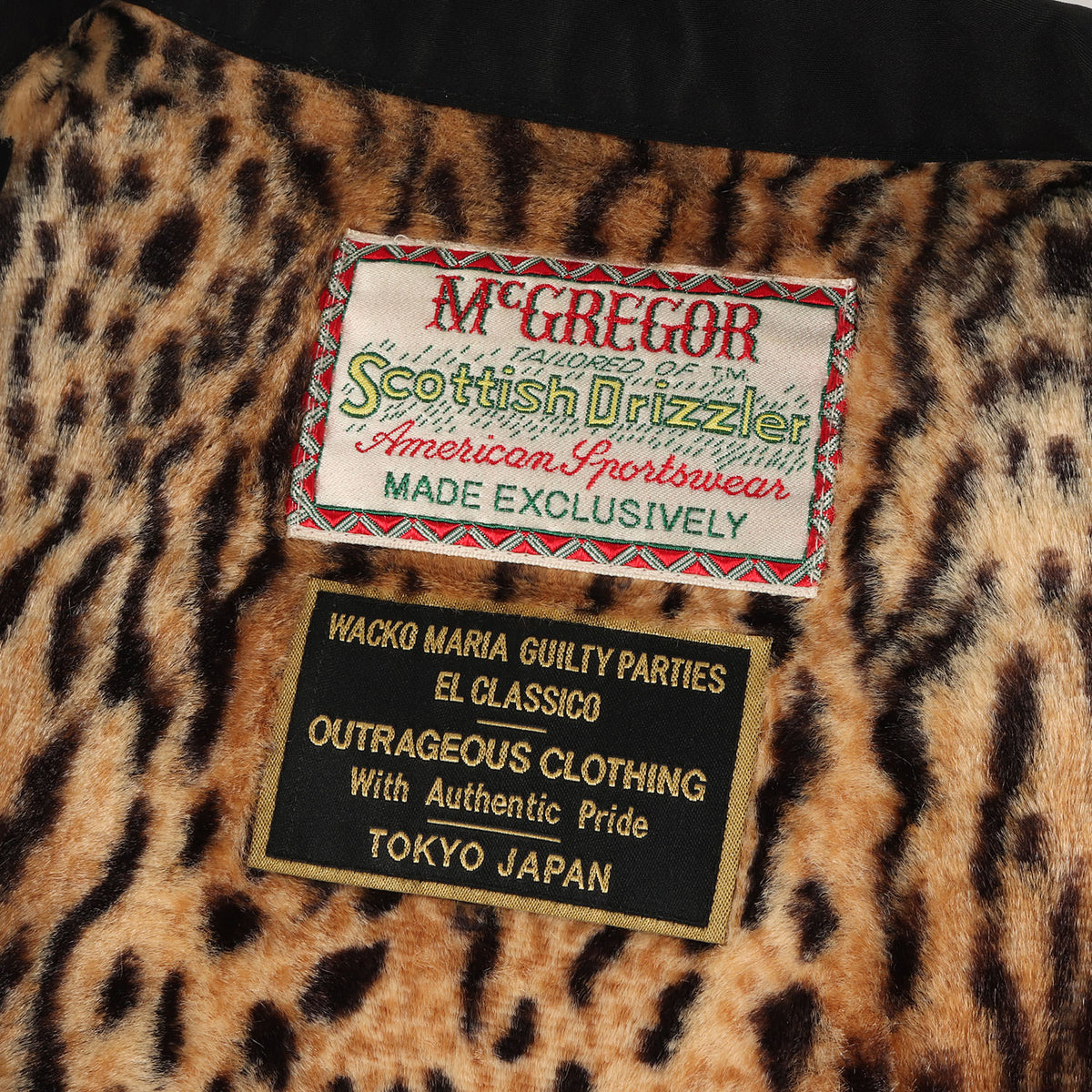×McGREGOR 裏地レオパード柄 フェイクファー ドリズラージャケット