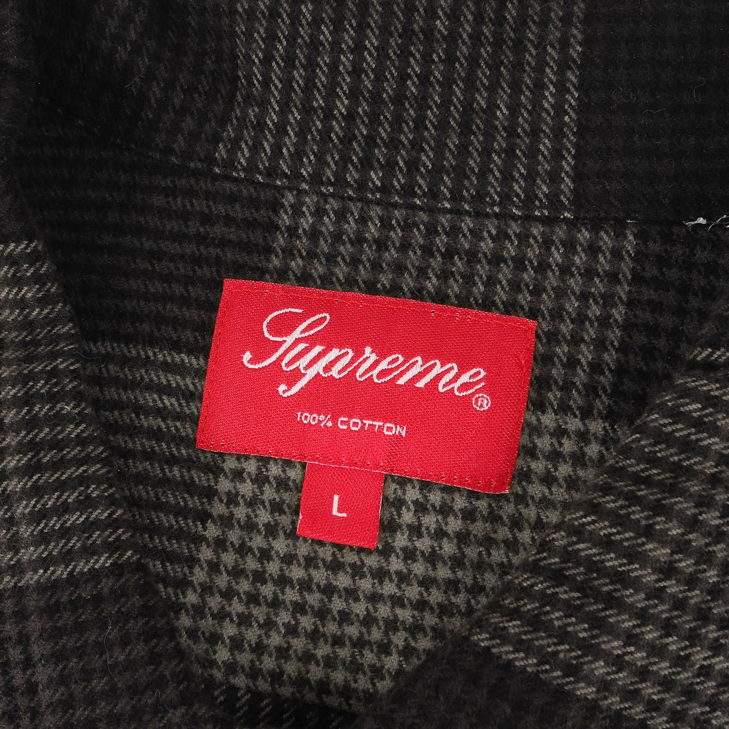 シュプリーム Supreme フランネル シャツ L チェック クラシックロゴ