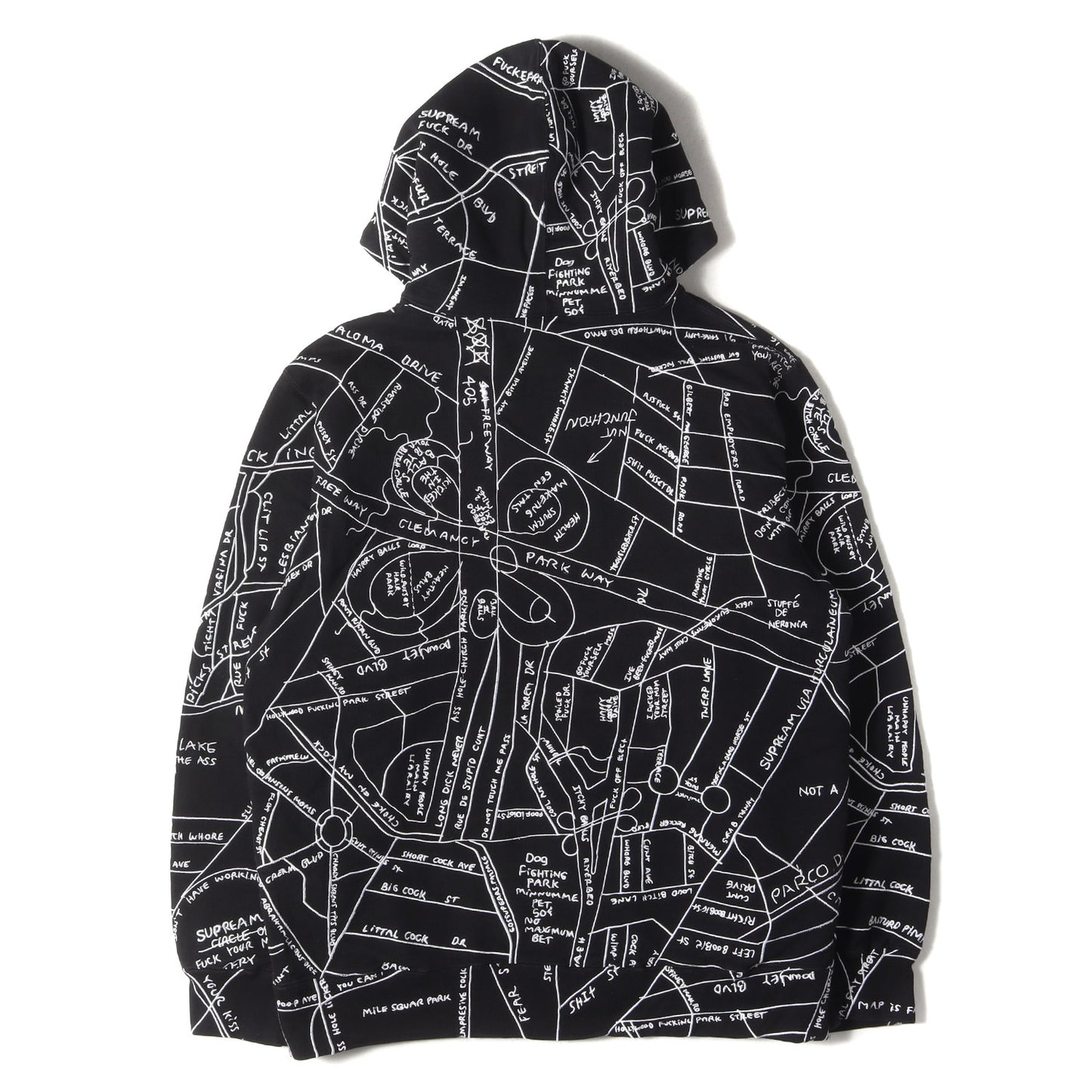 ゴンズマップ柄 刺繍 スウェットパーカー (Gonz Embroidered Map Hooded Sweatshirt)