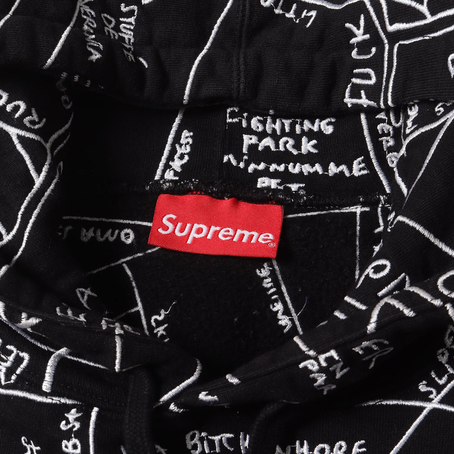 ゴンズマップ柄 刺繍 スウェットパーカー (Gonz Embroidered Map Hooded Sweatshirt)