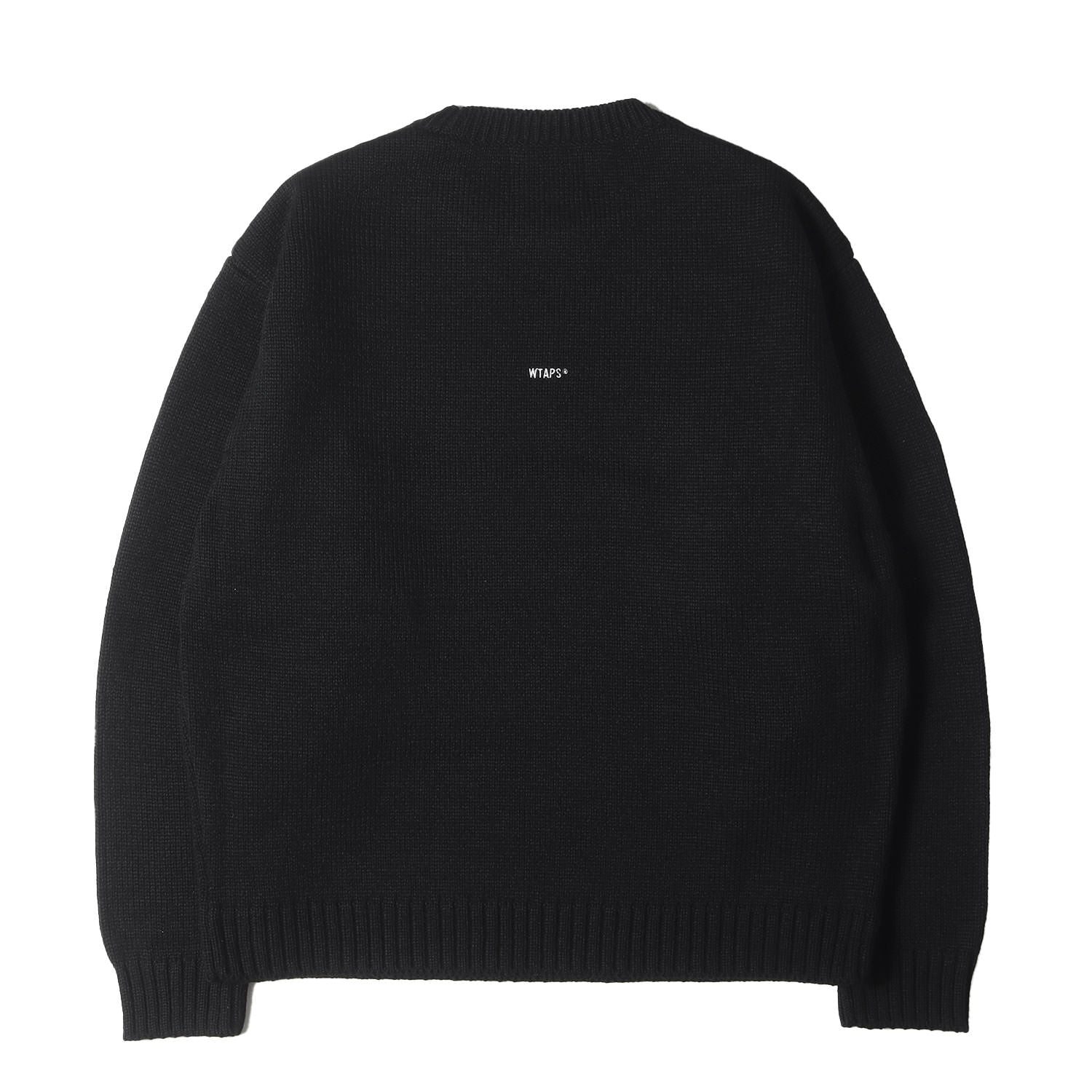 WTAPS (ダブルタップス) 24AW ロゴ刺繍 クルーネック ニット セーター 