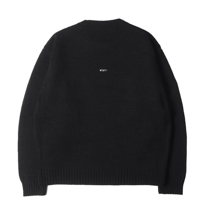 WTAPS (ダブルタップス) 24AW ロゴ刺繍 クルーネック ニット セーター 