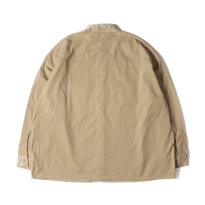 24AW オーバーサイズ ナイロン チノクロス ワークシャツ(Nylon Chino Cloth L/S Work Shirt)