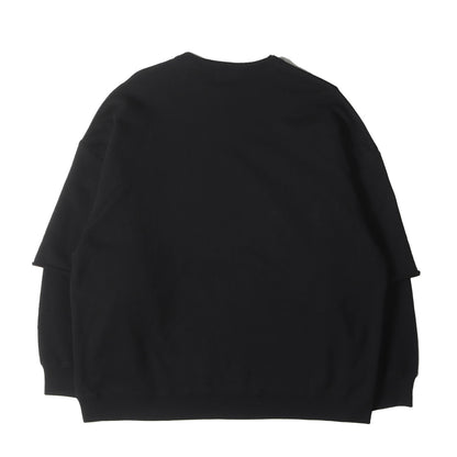 22SS ×Name. 袖レイヤード オーバーサイズ スウェット(Cellie Crewneck Sweatshirt)