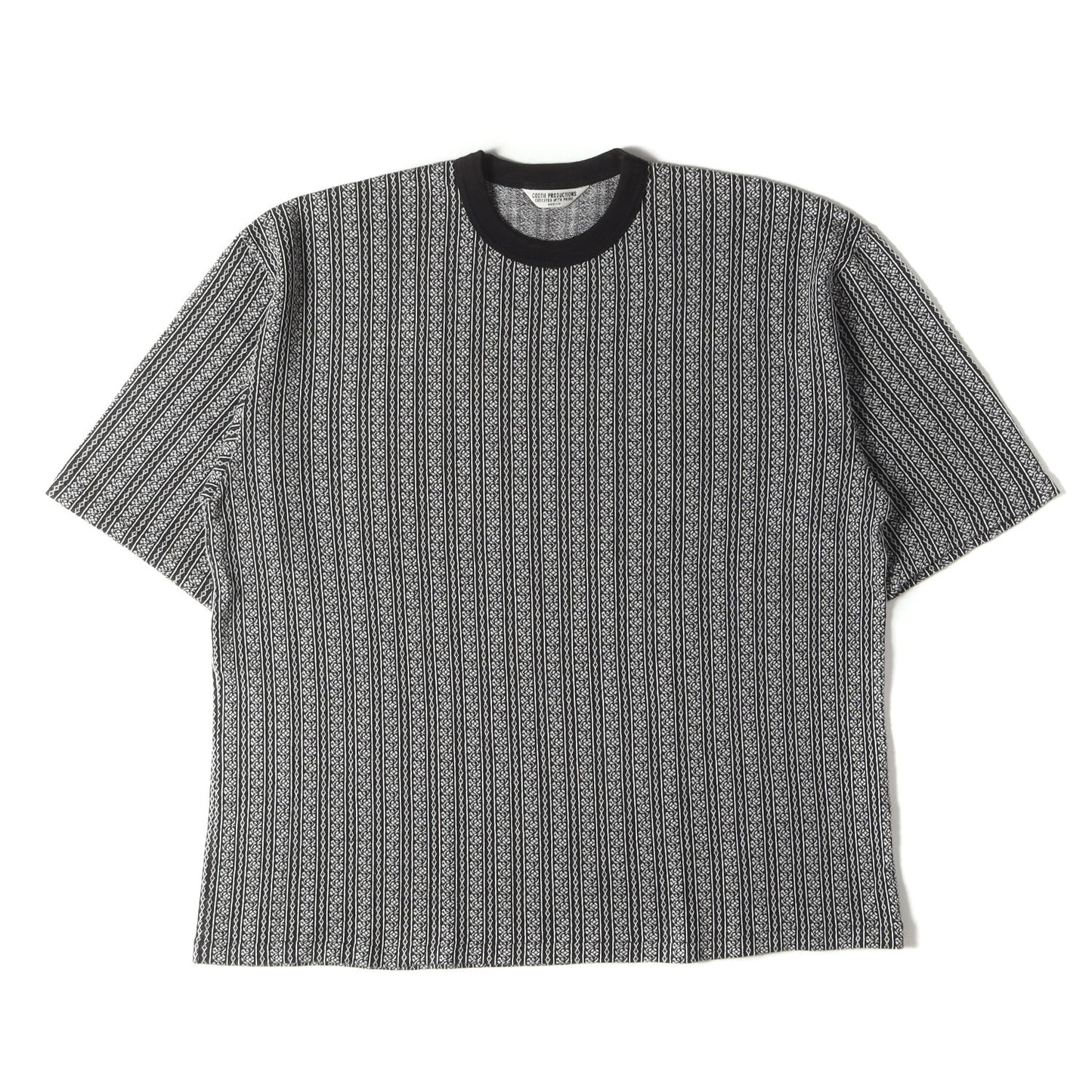 ジャガードストライプ クルーネック Tシャツ(Jacquard Stripe S/S Tee)