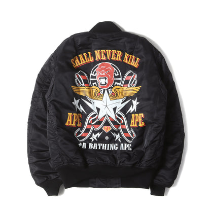 00s ×THE REAL McCOY'S ウイングロゴ MA-1 フライトジャケット