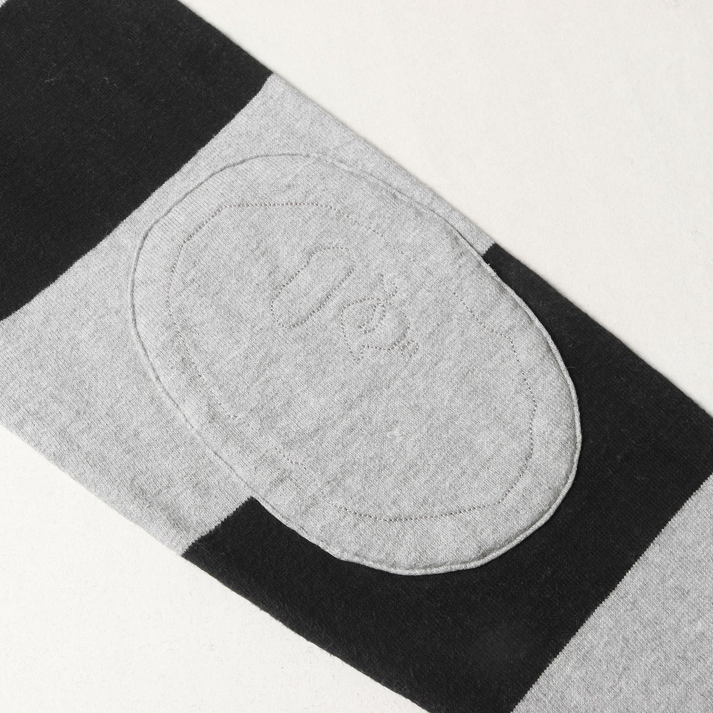 00s 猿顔エルボーパッチ ボーダー ラガーシャツ