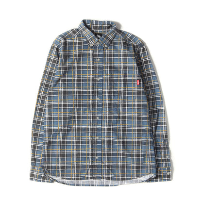 00s プリントチェック ボタンダウン フランネルシャツ
