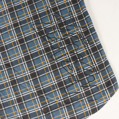 00s プリントチェック ボタンダウン フランネルシャツ