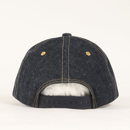 エンブレムパッチ デニム 6パネルキャップ