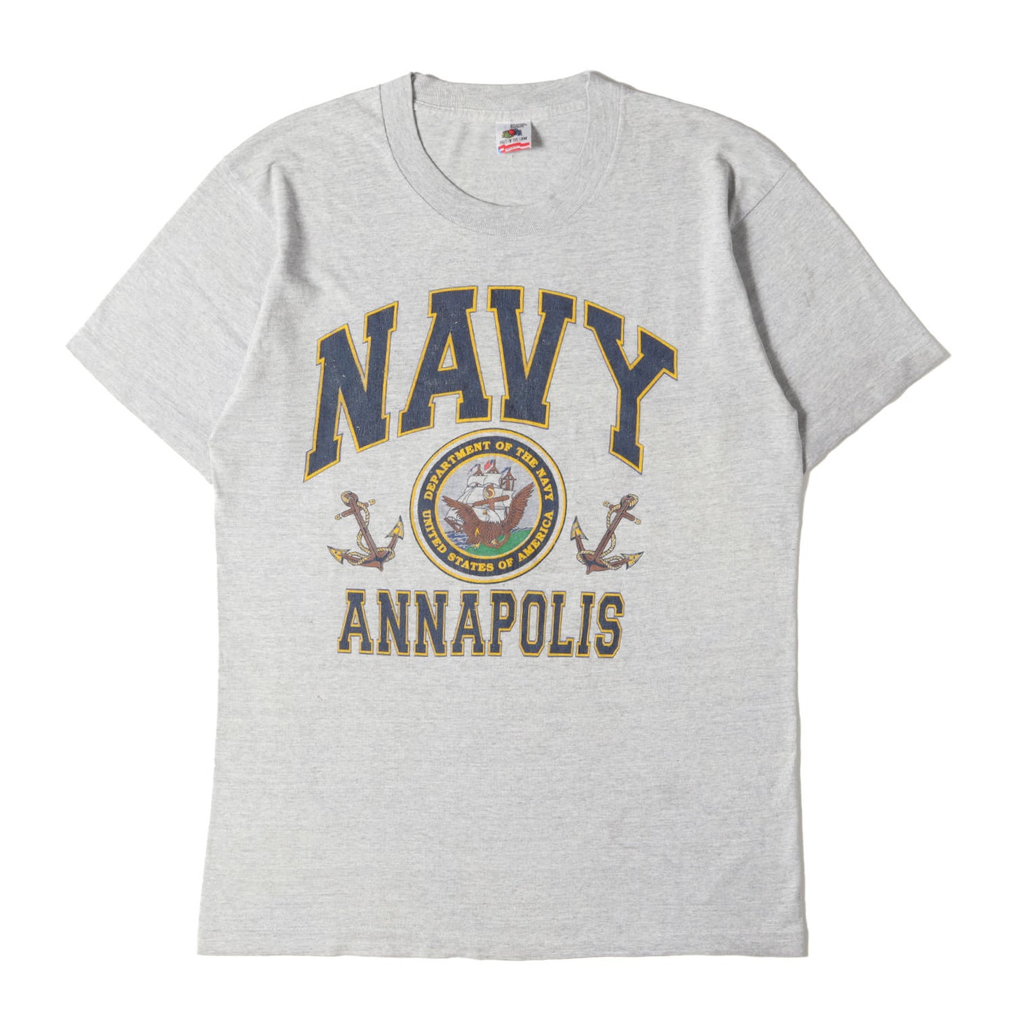 90s NAVY ANNAPOLIS Tシャツ(FRUIT OF THE LOOMボディ / USA製)