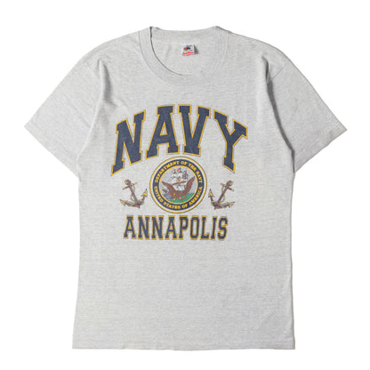 90s NAVY ANNAPOLIS Tシャツ(FRUIT OF THE LOOMボディ / USA製)