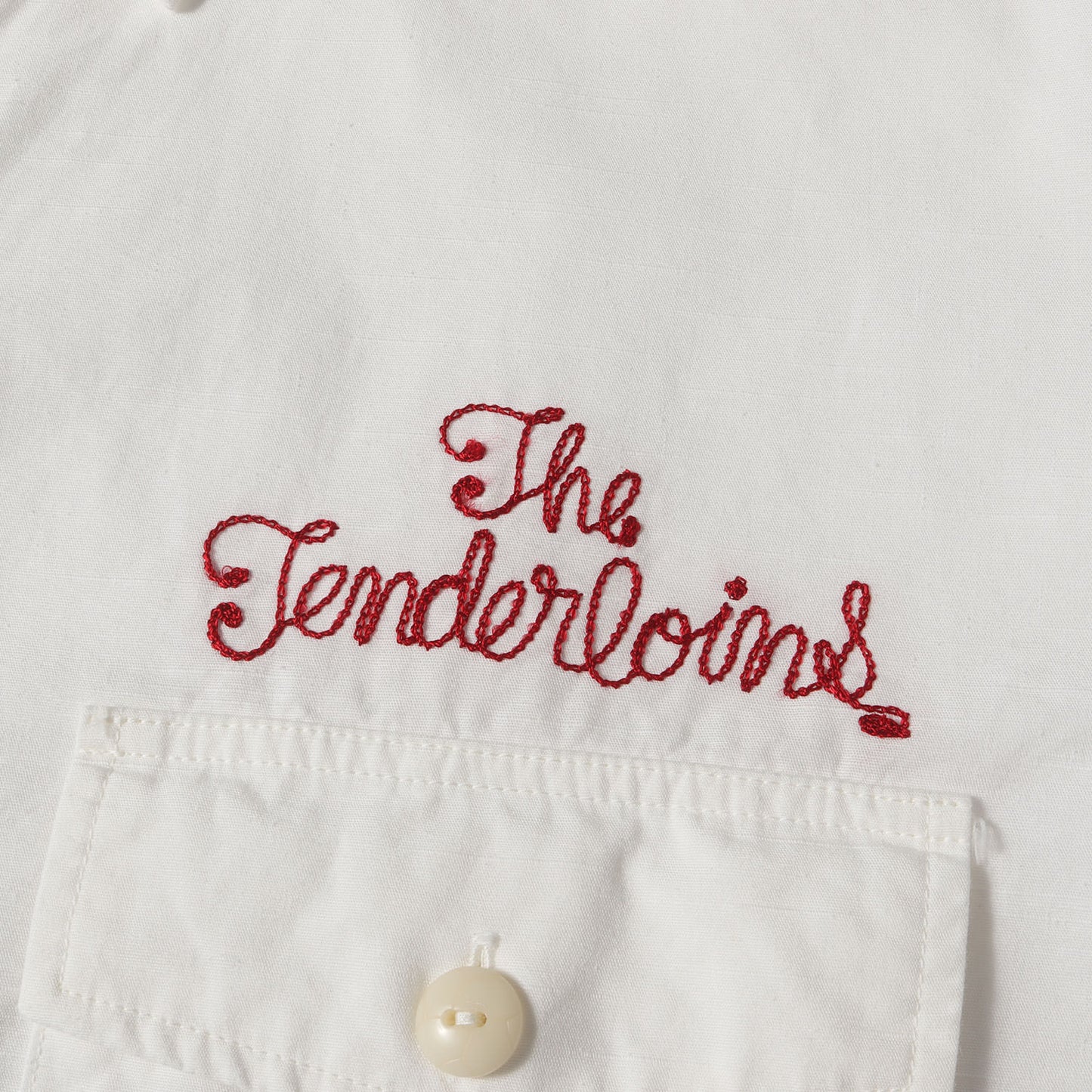 チェーン刺繍ロゴ コットンスラブ ワークシャツ(T-WORK SHT SLAB)