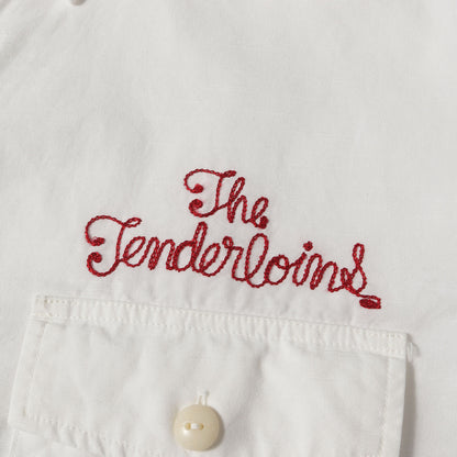 チェーン刺繍ロゴ コットンスラブ ワークシャツ(T-WORK SHT SLAB)