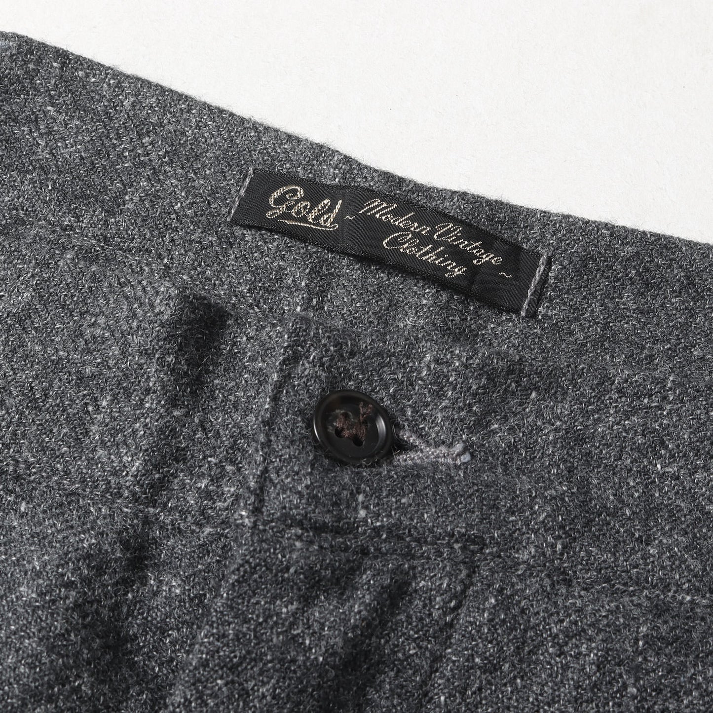 ウール/リネン リブ パンツ