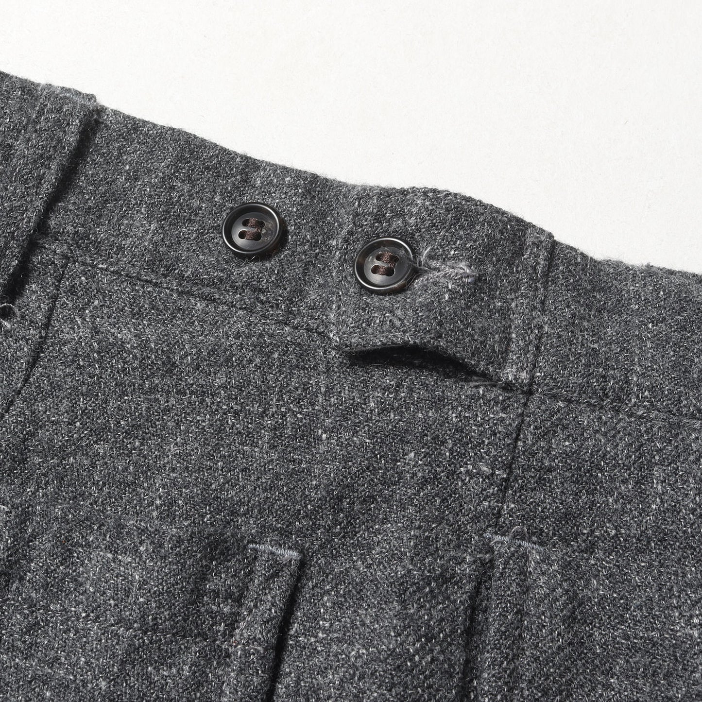 ウール/リネン リブ パンツ