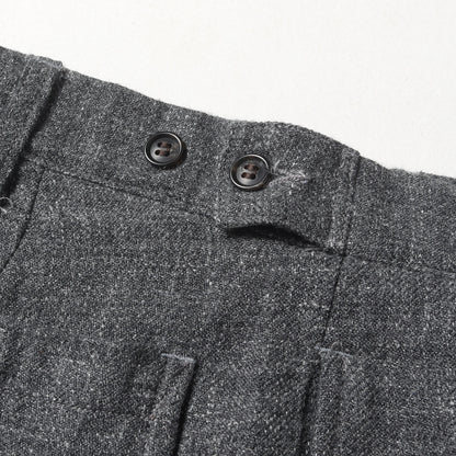 ウール/リネン リブ パンツ