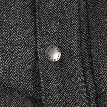 00s ヘリンボーンウール ダウンベスト