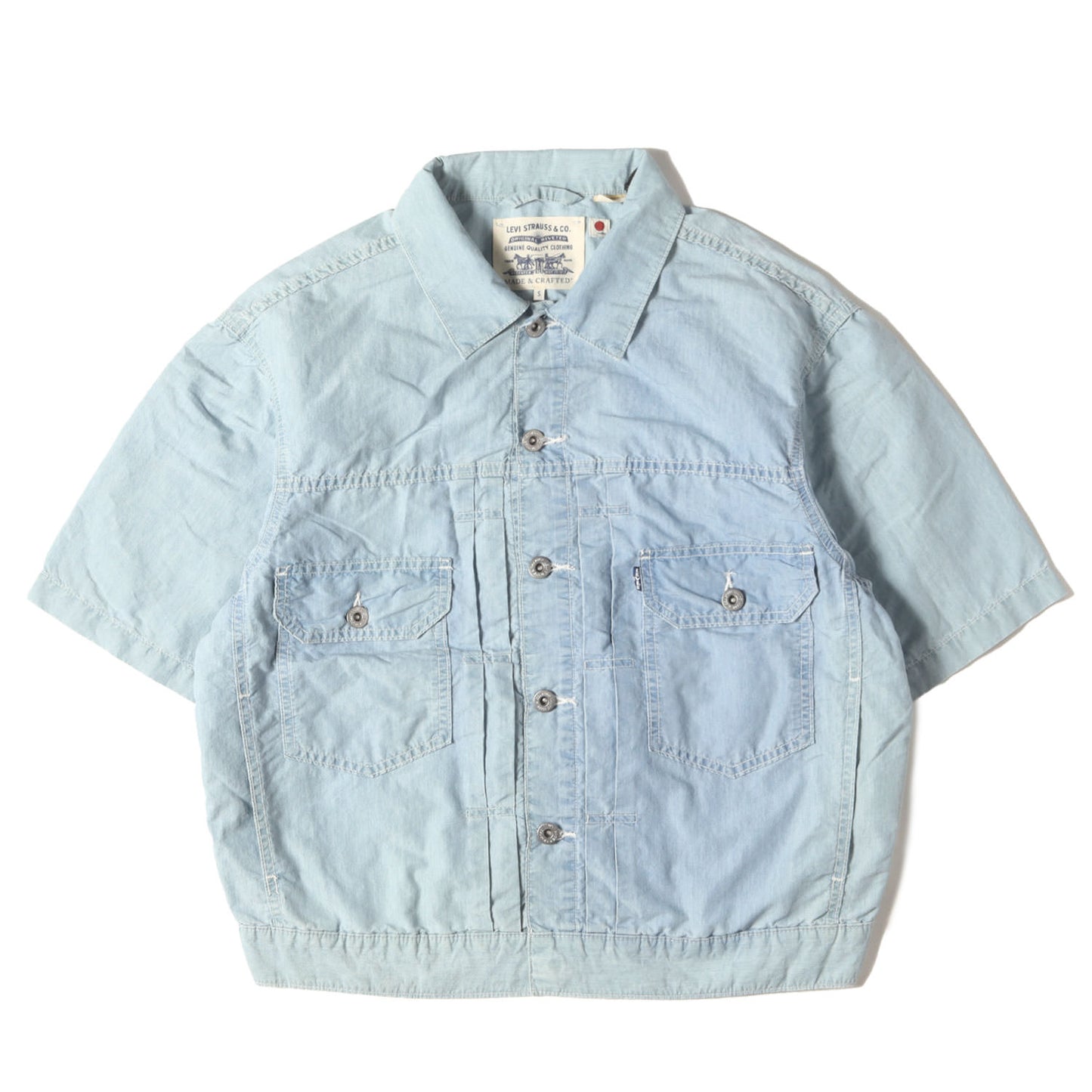 MADE＆CRAFTED 2ndタイプ シャンブレー 半袖 シャツジャケット