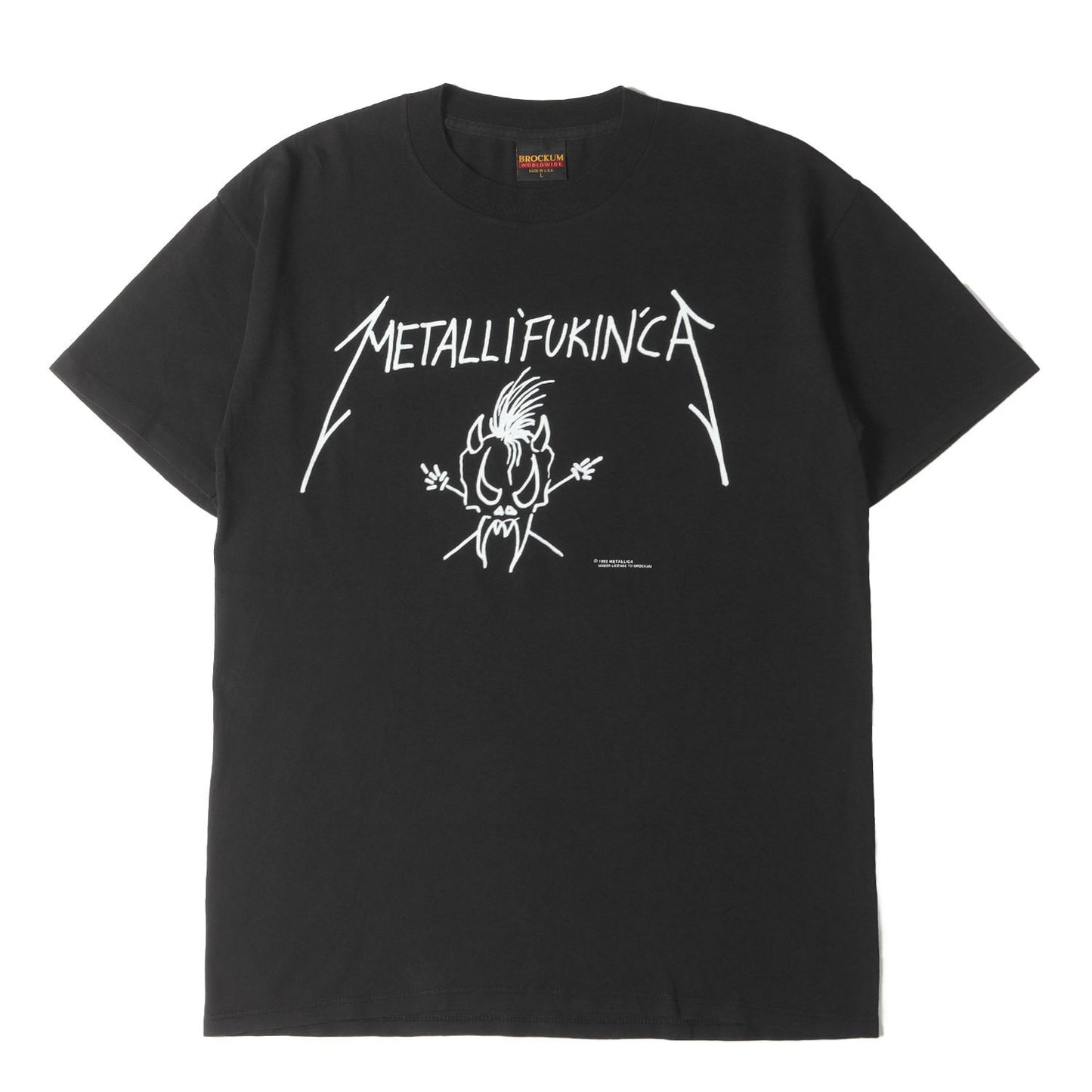 90s METALLICA METALLI FUKIN CA Tシャツ(BROCKUMボディ / USA製)