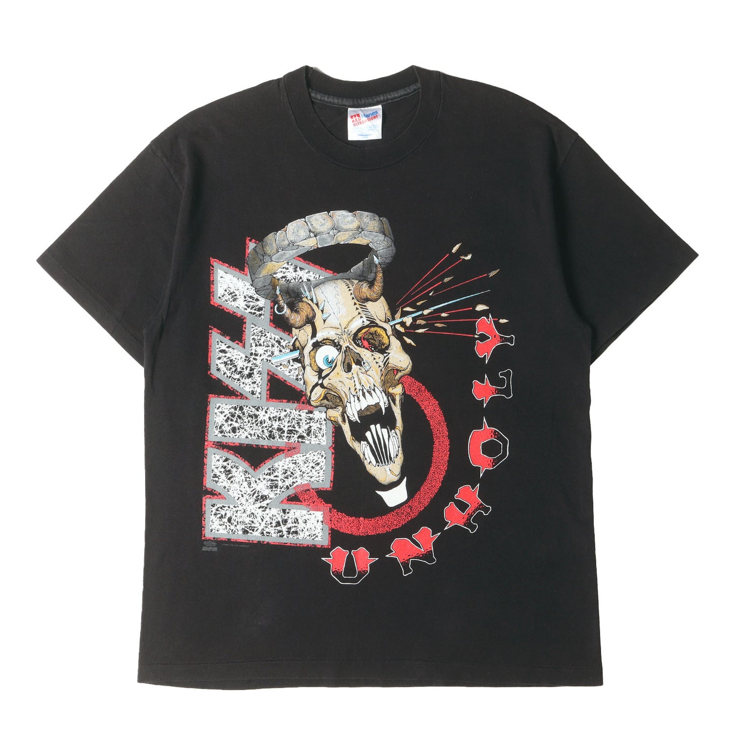 90s KISS Revenge Unholy PUSHEAD Tシャツ(Hanesボディ / USA製)