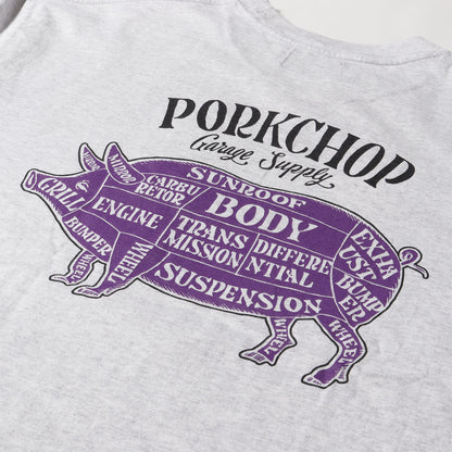 ポークプリント クルーネック Tシャツ