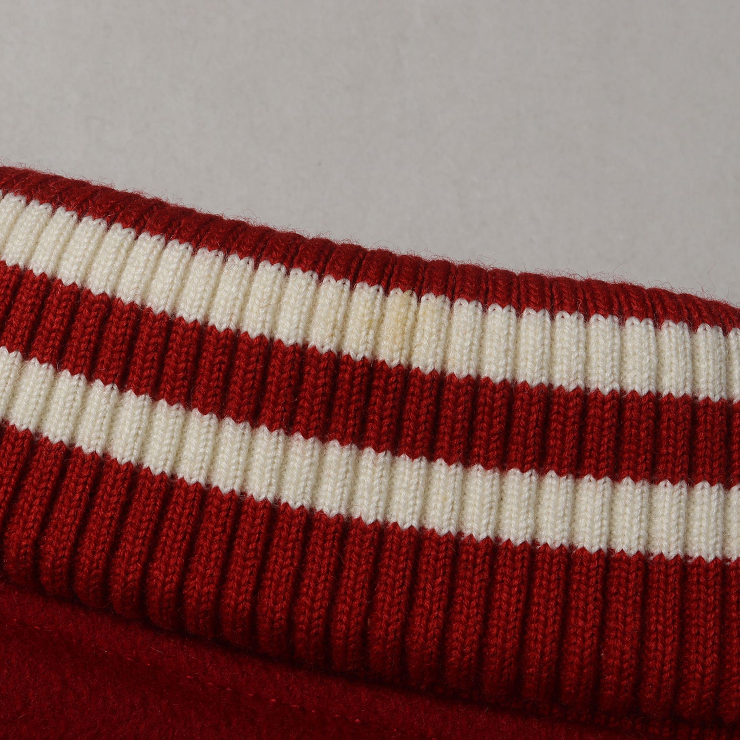 ワッペン付き 袖レザー メルトンウール スタジャン