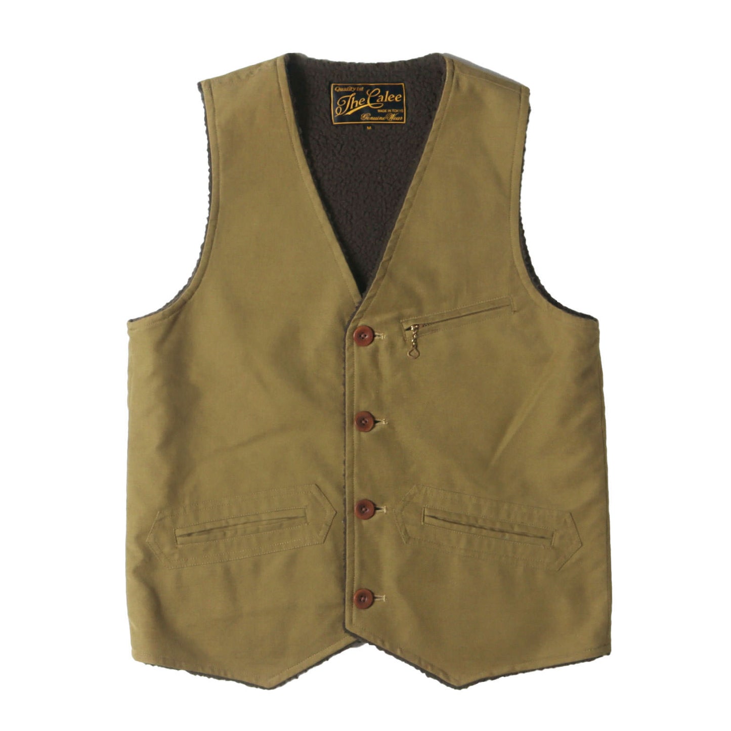 裏ボア モールスキン ベスト