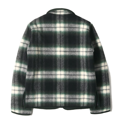 09AW A CLOSED FEELING期 チェック ウール リバーシブル キルティング ダウンジャケット