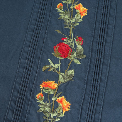 22AW フラワー刺繍 キューバシャツ(Rose Chain Shirt)