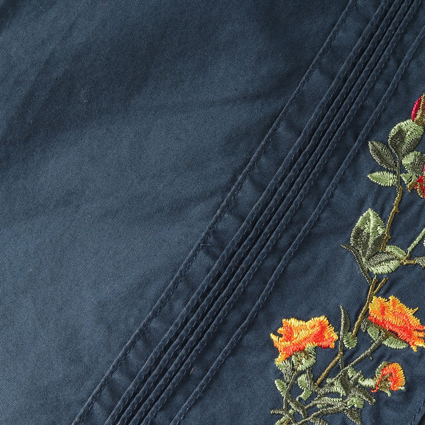 22AW フラワー刺繍 キューバシャツ(Rose Chain Shirt)