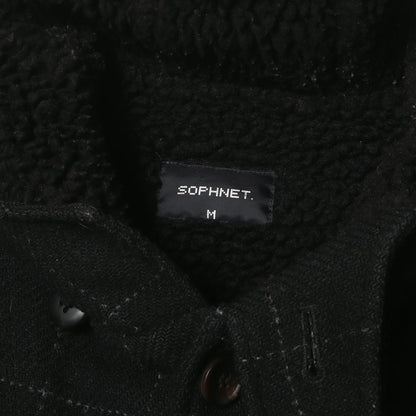 00s ×HARRIS TWEED ウィンドペン ツイード 裏ボアライナー付き フード ジャケット