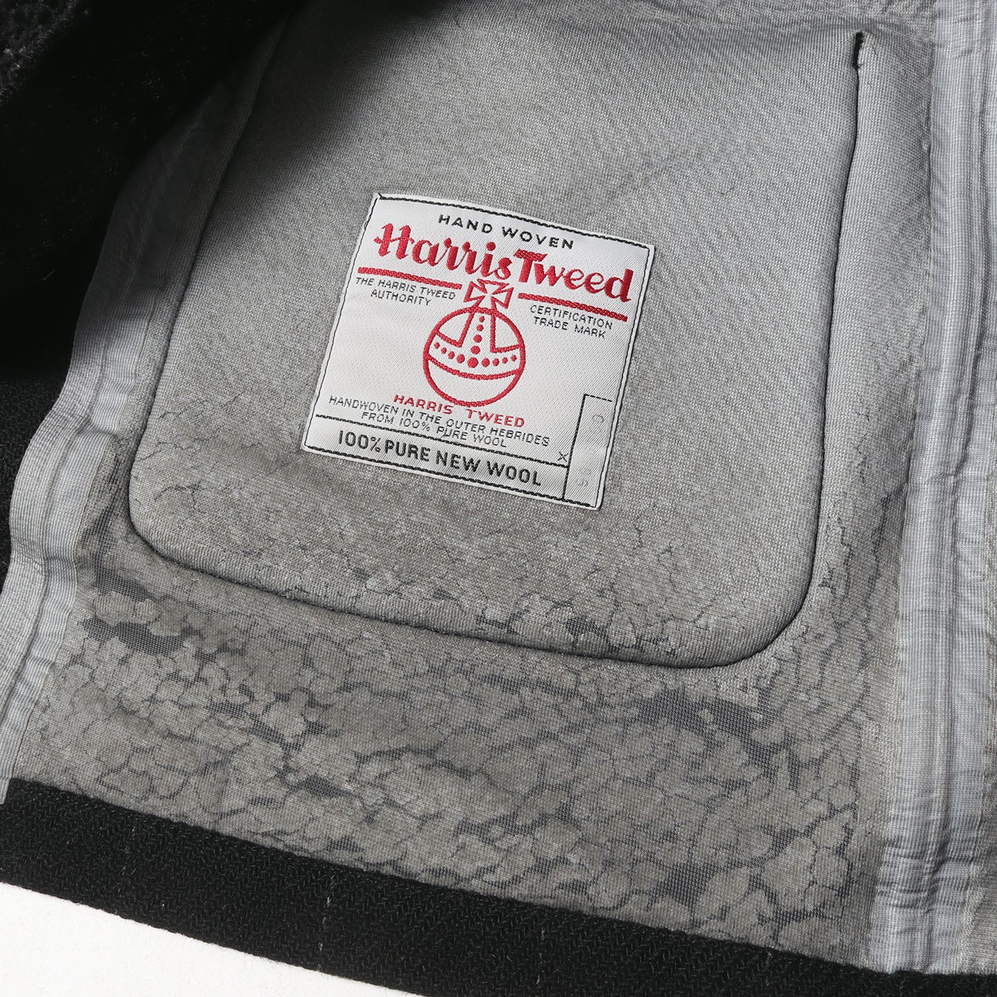 00s ×HARRIS TWEED ウィンドペン ツイード 裏ボアライナー付き フード ジャケット