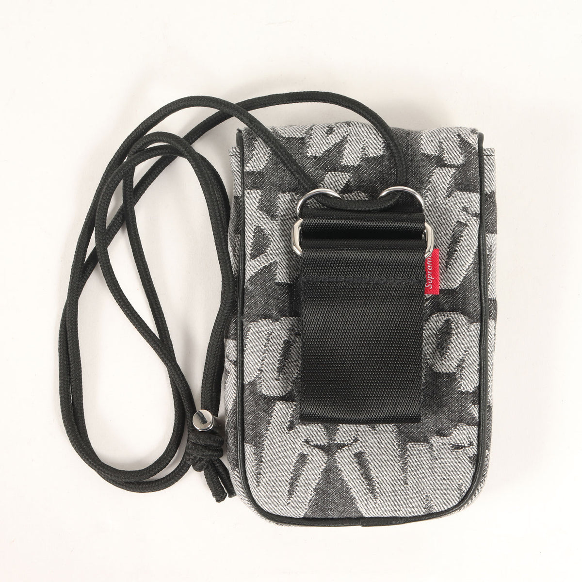 22SS ジャガードロゴ デニム ネックポーチ(Fat Tip Jacquard Denim Neck Pouch)