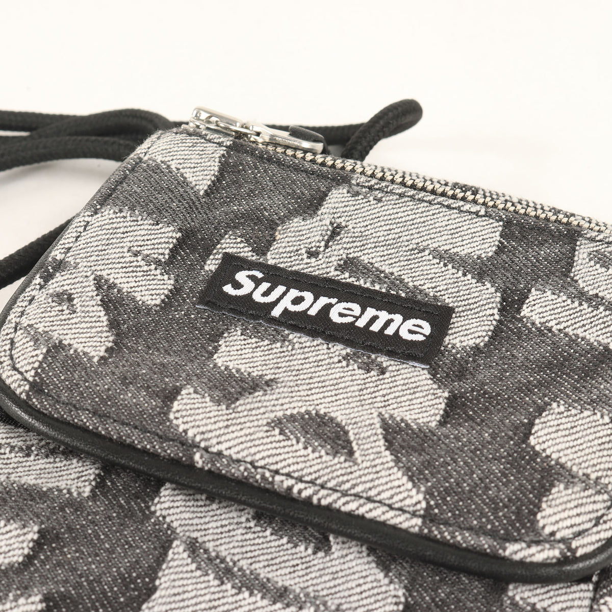 22SS ジャガードロゴ デニム ネックポーチ(Fat Tip Jacquard Denim Neck Pouch)