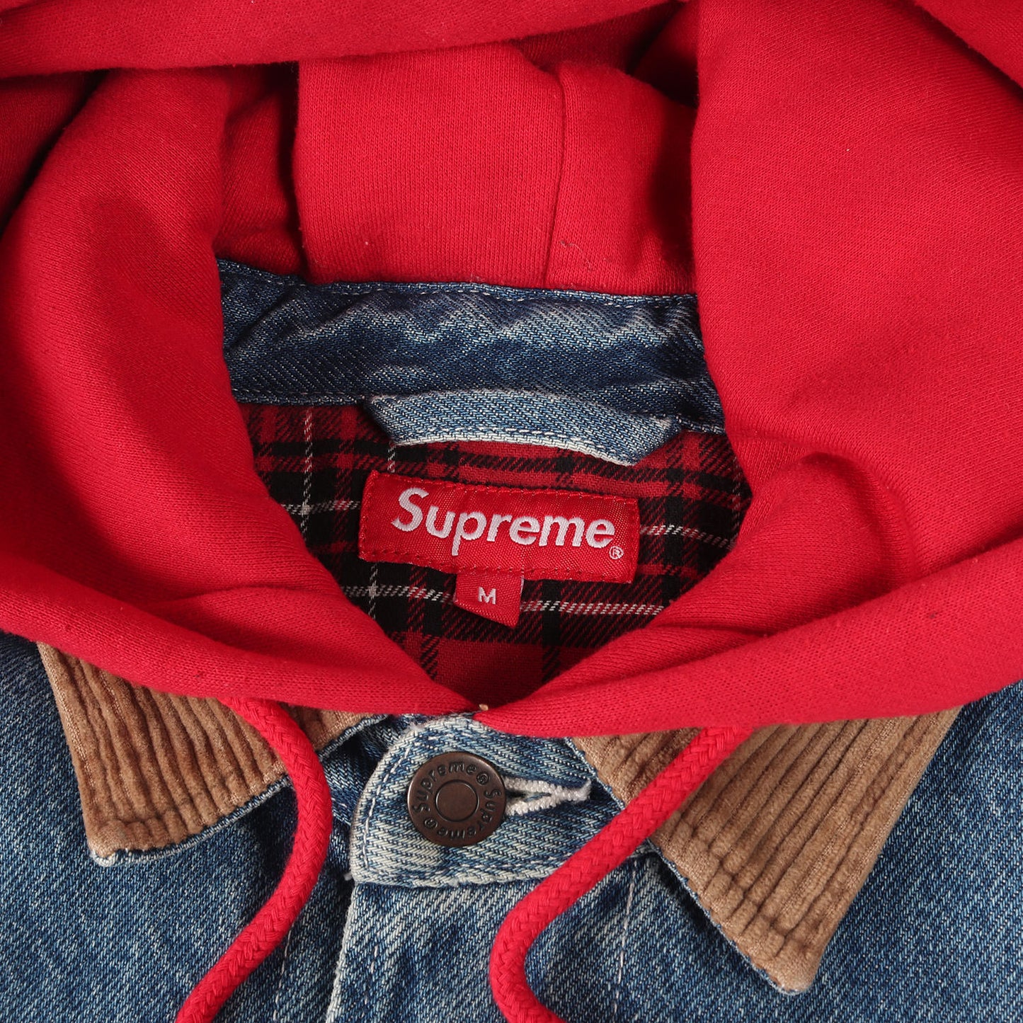 フード付き ウォッシュドデニム カバーオール(Hooded Chore Coat)