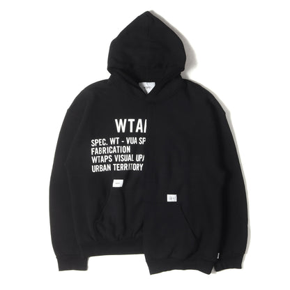 21SS アシンメトリー レイヤード スウェット パーカー(RAGS / HOODED)