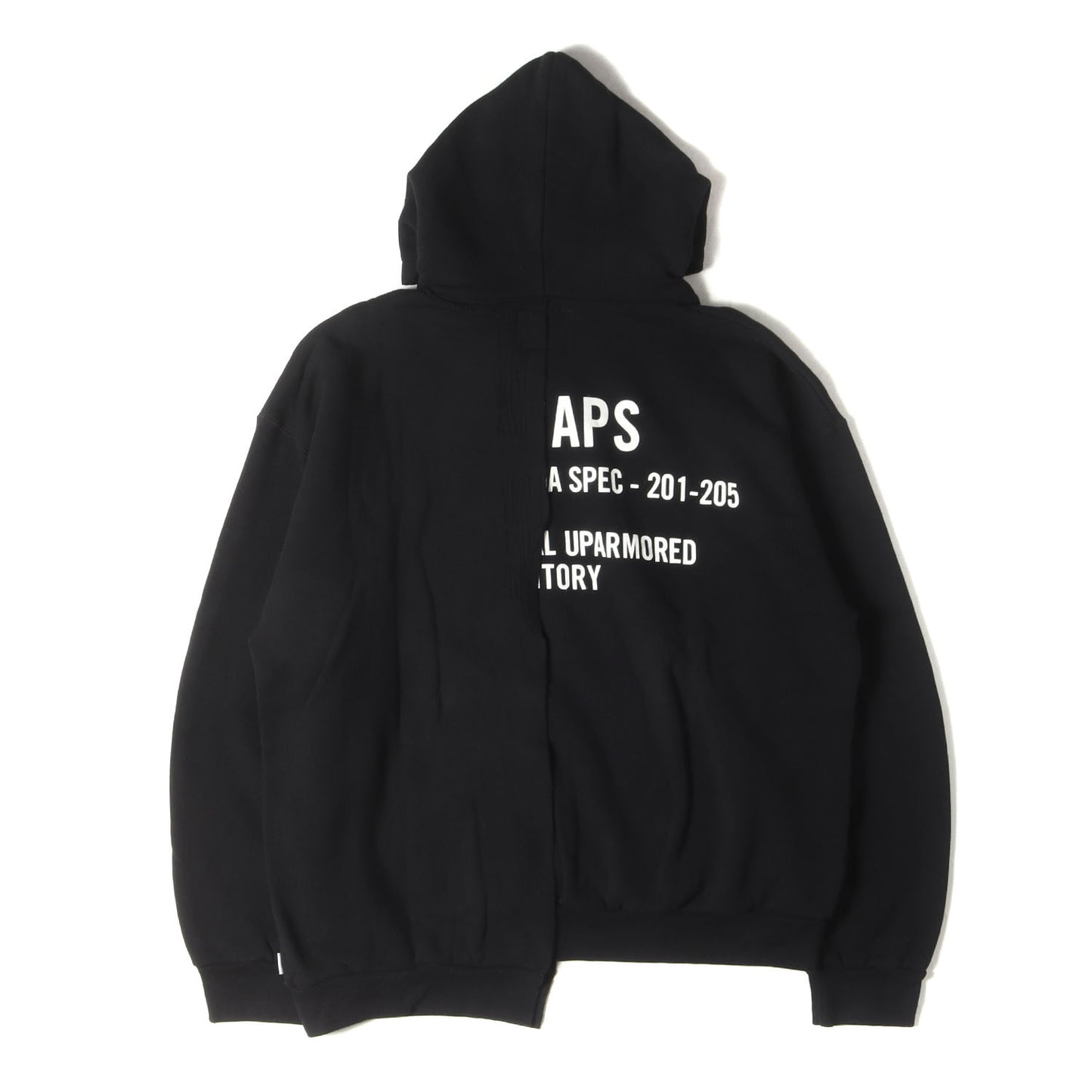 21SS アシンメトリー レイヤード スウェット パーカー(RAGS / HOODED)