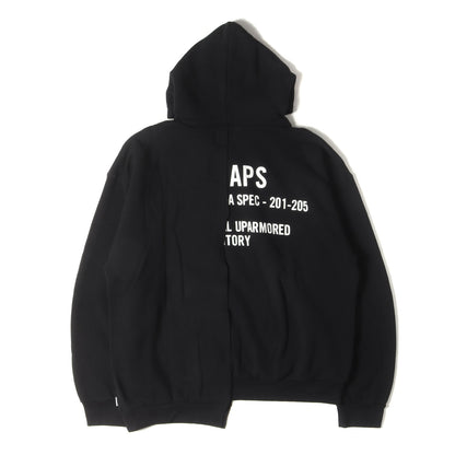 21SS アシンメトリー レイヤード スウェット パーカー(RAGS / HOODED)