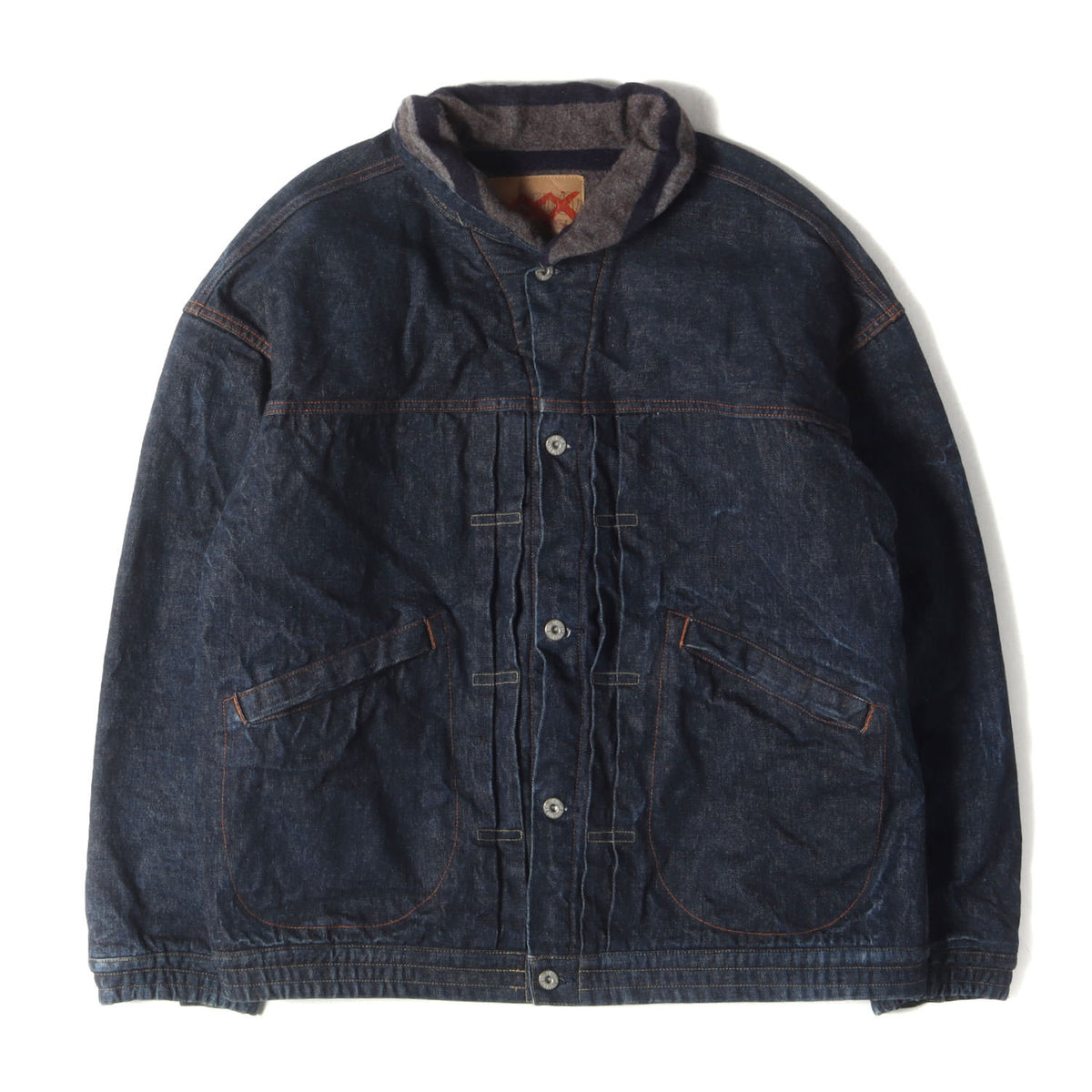ブランケット付き オーバーサイズ デニムジャケット(DENIM JACKET)