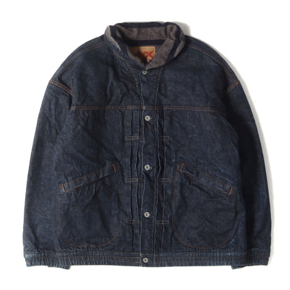 ブランケット付き オーバーサイズ デニムジャケット(DENIM JACKET)