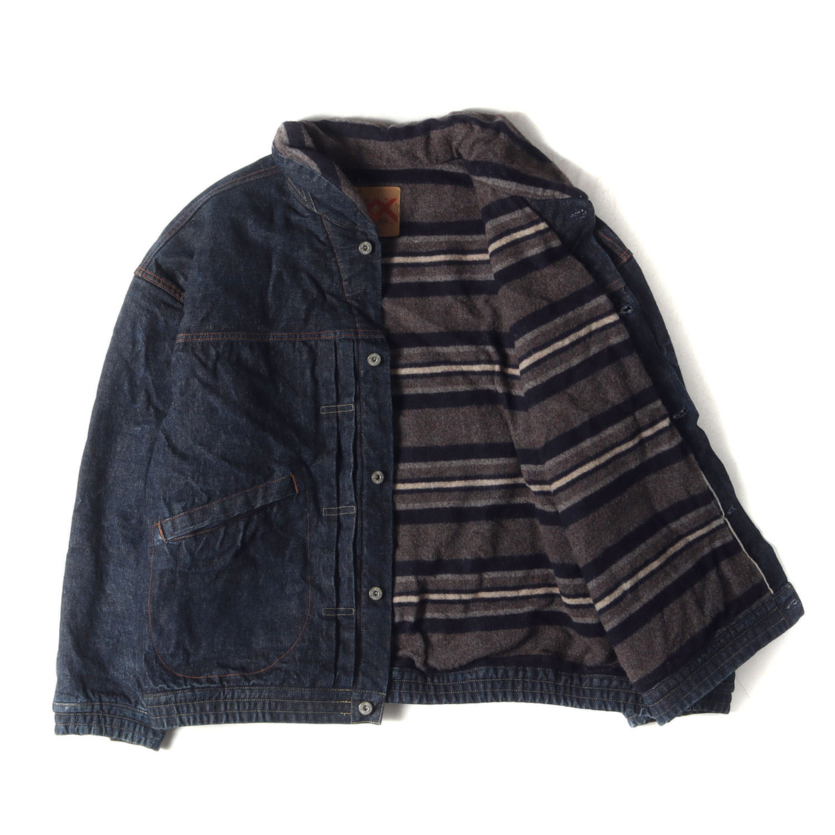 ブランケット付き オーバーサイズ デニムジャケット(DENIM JACKET)