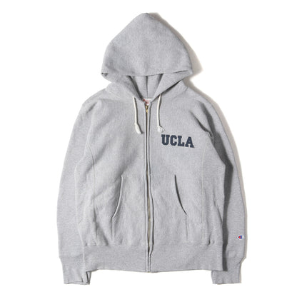 単色タグ復刻モデル ×UCLA リバースウィーブ ジップ スウェットパーカー(USA製)