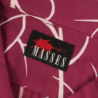 フラワー柄 オープンカラー レーヨン 半袖シャツ(RAYON PRINT SHIRT V S)