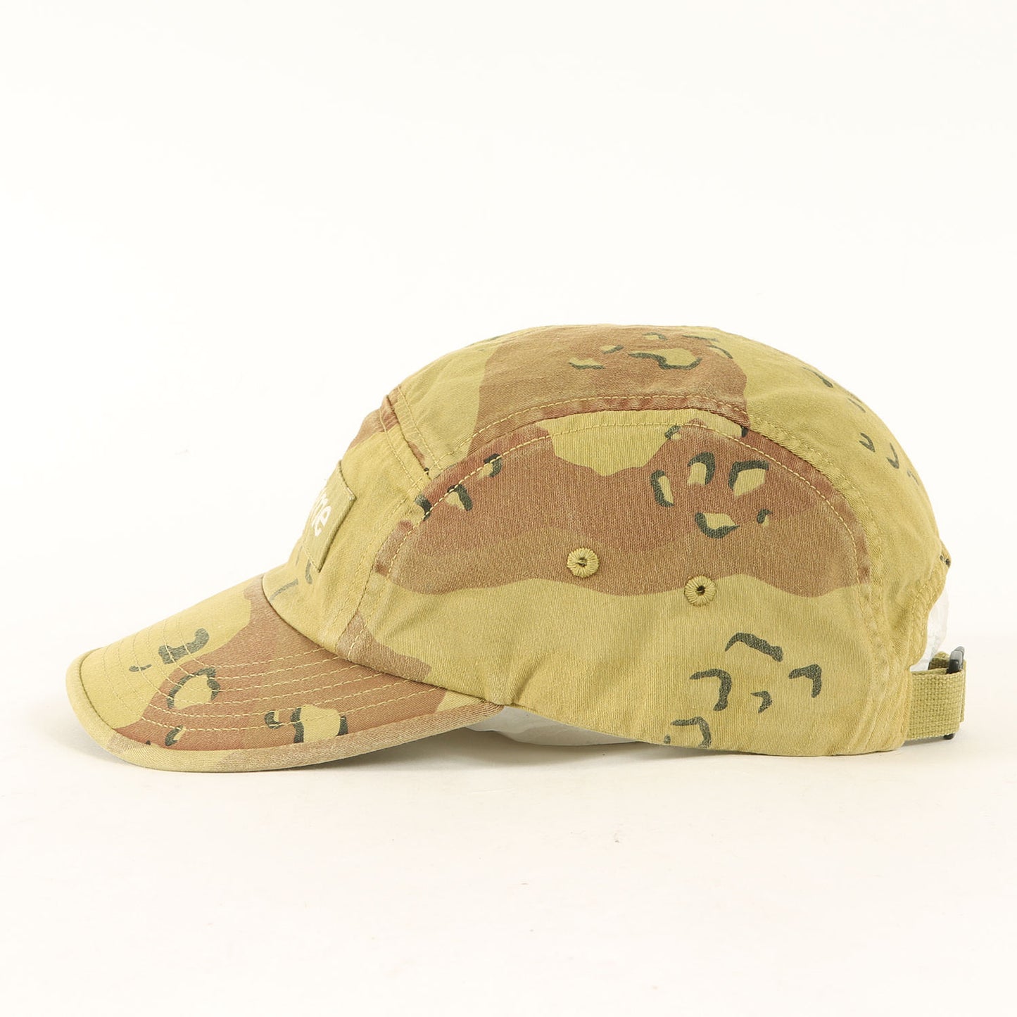 21SS オーバーダイ加工 デザートカモ BOXロゴ キャンプキャップ(Overdyed Camo Camp Cap)