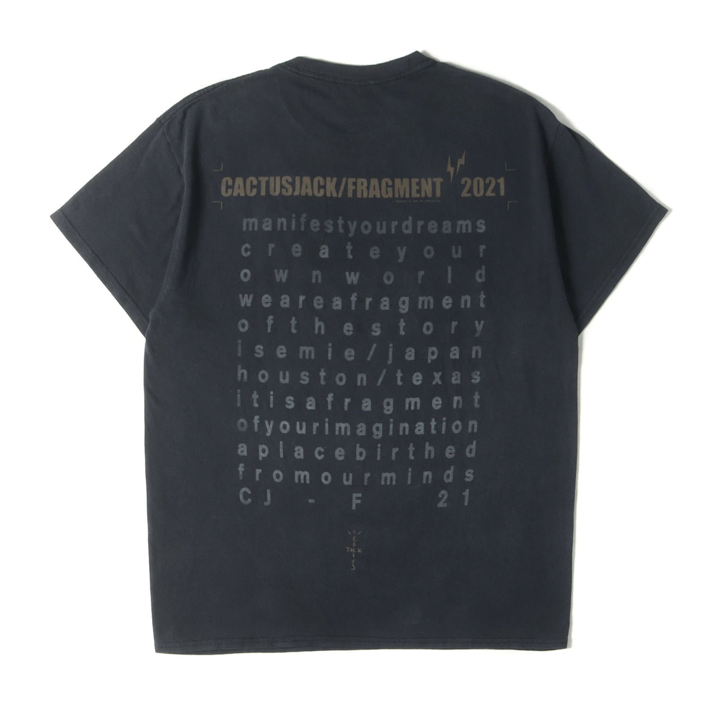 21SS ×fragment design Cactus Jack サンダーマークTシャツ(Create Tee)