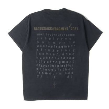 21SS ×fragment design Cactus Jack サンダーマークTシャツ(Create Tee)
