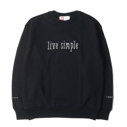 Live Simpleロゴ クルーネック スウェット